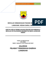 Kertas Kerja Badminton MSSD Langkawi 2020