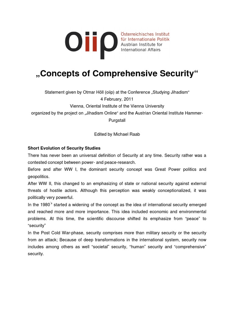 Comprehensive Security-Concepts | PDF | Security | Human Security