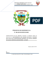 TDR 08 - Ejecucion de Obra Mantenimiento Del Sistema Electrico de La Municipalidad