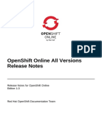 Openshift Online All Versions Release Notes
