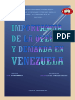Importancia de La Oferta y Demanda en Venezuela. - 3er Semestre Fundametal Contaduría. - Antony Gutiérrez V-29.618.074