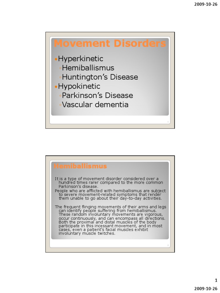 Movement Disorders Movement Disorders | PDF | Cerebellum | Neuroanatomy