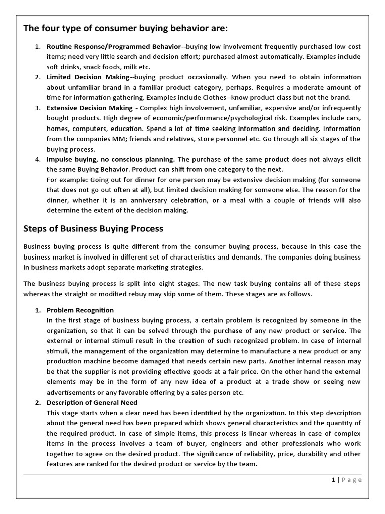 Understanding Consumer Buying Behavior | PDF | Motivation | Motivational