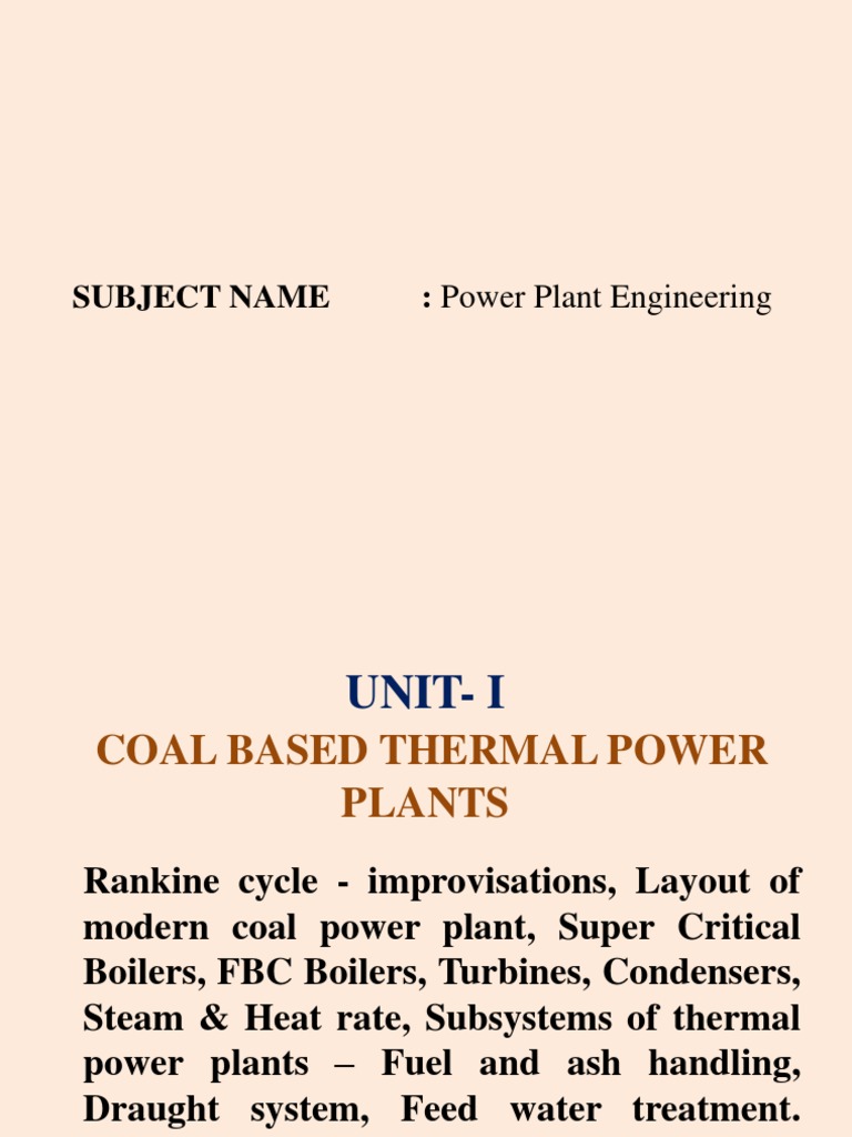 Layout of Modern Coal Power Plants | PDF | Boiler | Steam Engine