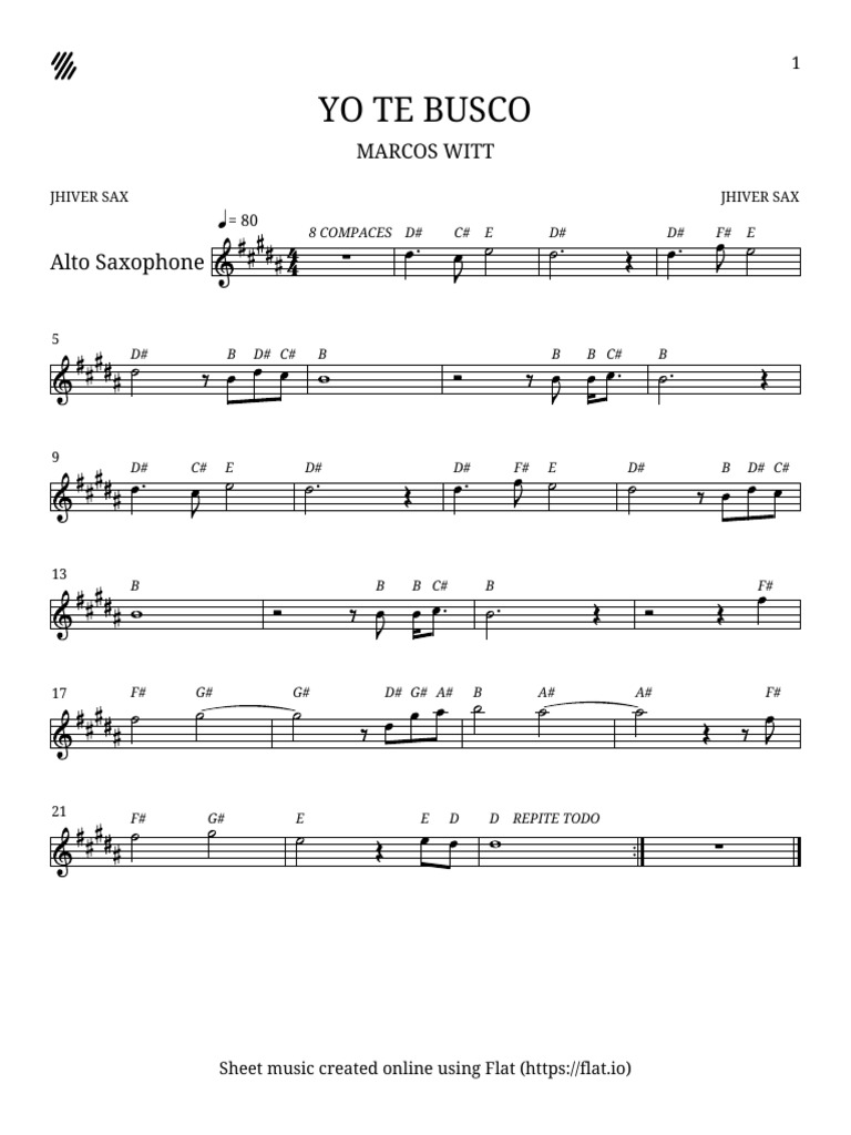 Acordes y Partitura de 