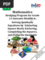 Mathematics Module 4_ Bridging Program for Grade 11 Entrants