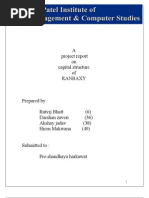 Download Project Report on Capital Structure of Ranbaxy by Akshay Jadav SN47589876 doc pdf