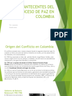 ANTECENTES DEL PROCESO DE PAZ EN COLOMBIA act