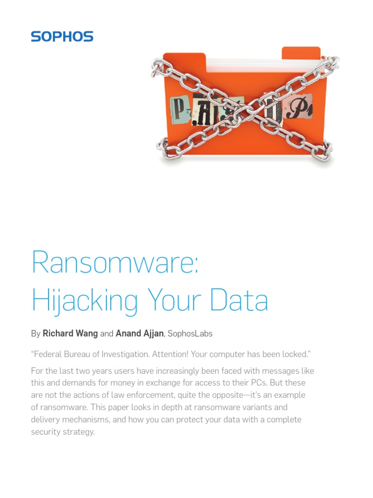 Hijacking Your Data PDF PDF Ransomware Malware