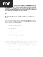 Create A Web Server and An Amazon RDS Database