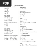 AP Physics 1 Equation Sheet With Labels | PDF