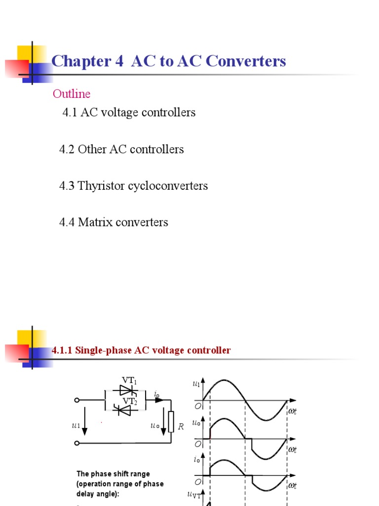 AC to AC Converter Technologies Explained | PDF | Manufactured Goods ...