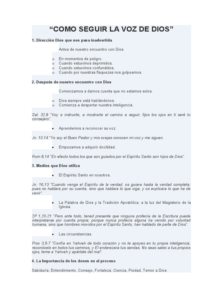 Como Seguir La Voz de Dios | PDF | Teología | Creencia religiosa y doctrina