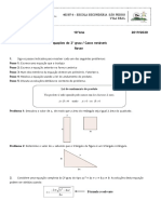 Equações 2o grau resolução problemas matemática escola secundária