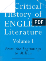 A Critical History of English Literature Vol I
