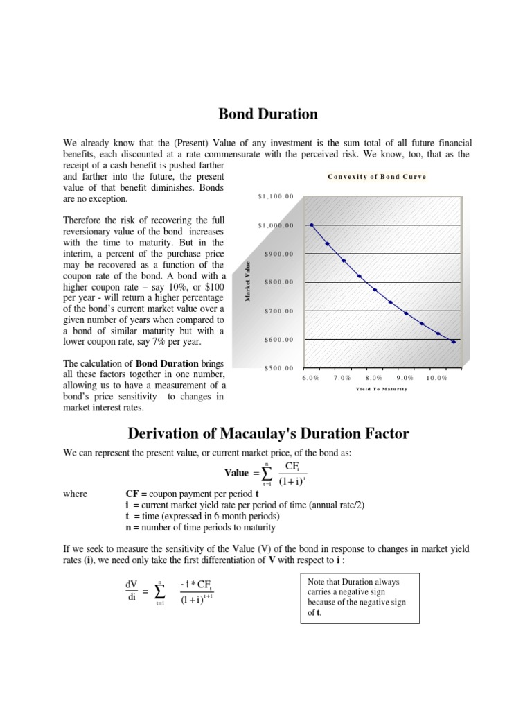 Bond Duration Value Pdf Bond Duration Bonds Finance
