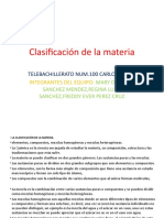 Clasificación de La Materia