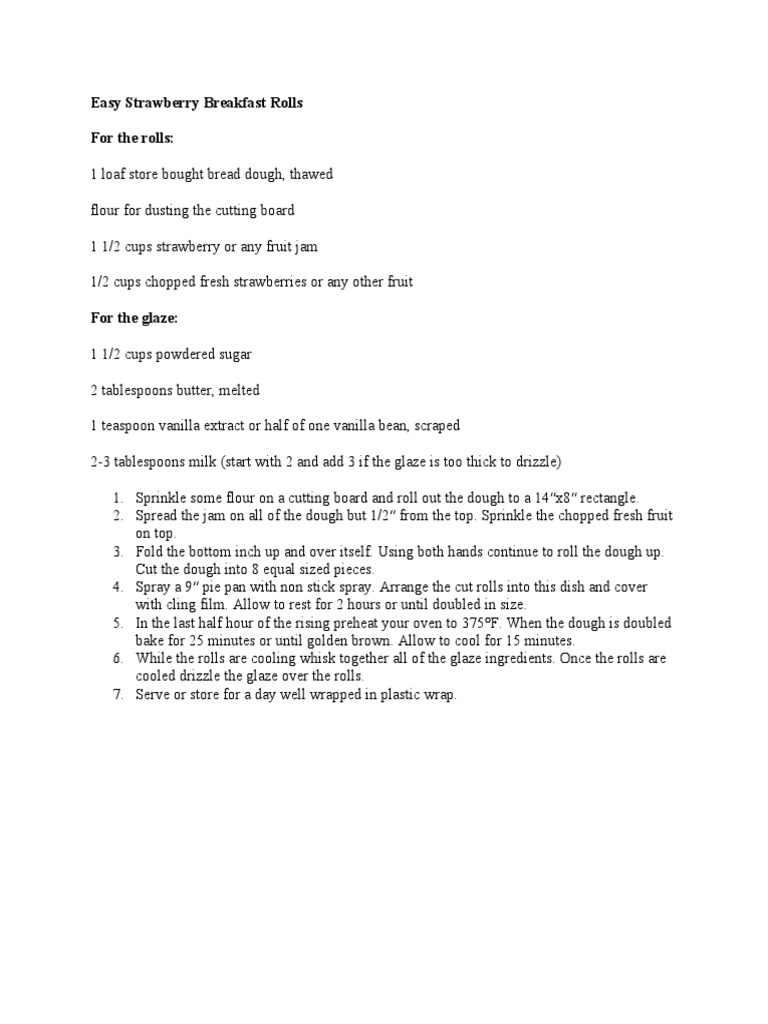Easy Strawberry Breakfast Rolls PDF
