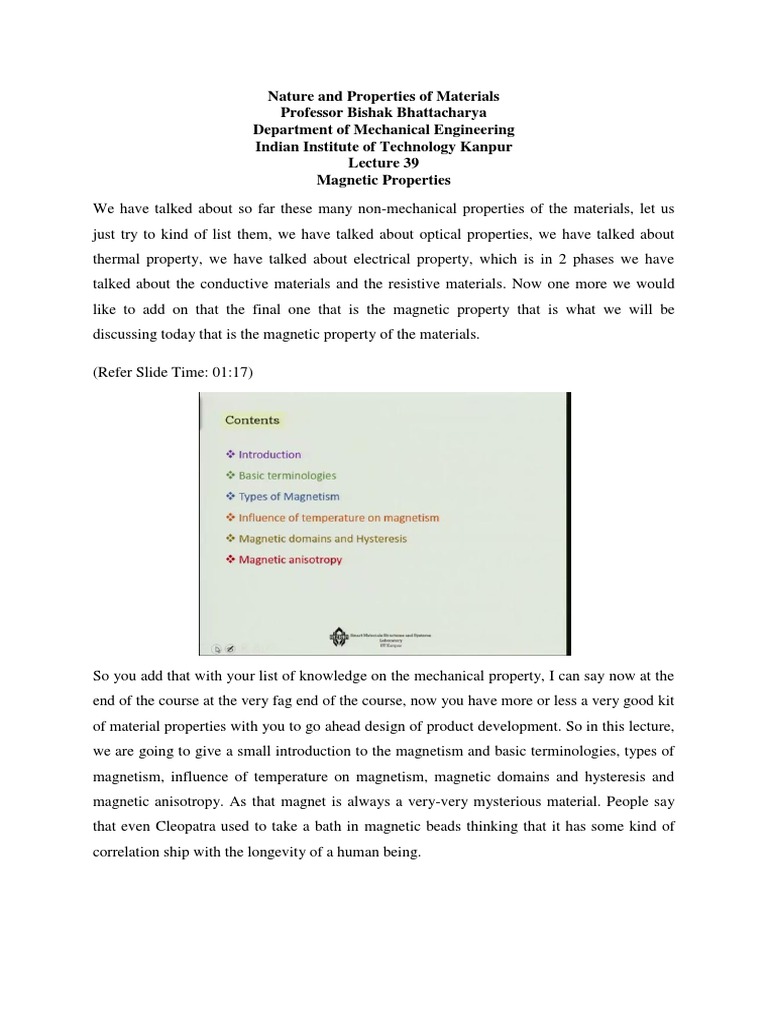 Understanding Magnetic Properties of Materials | PDF | Ferromagnetism ...