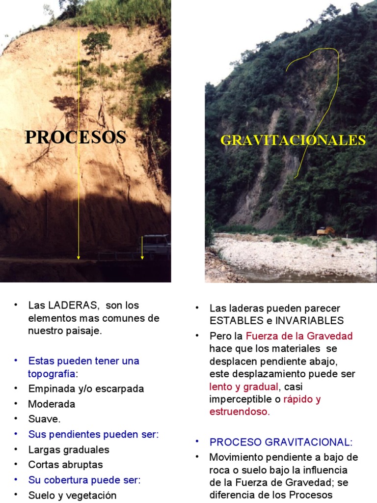 Procesos Gravitacionales | PDF | Roca (geología) | Suelo, image size:768x1024