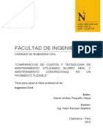 Comparacion de Costos Usando Slurry Seal y Convencional Daniel Pequeño