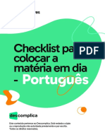 Checklist para colocar a matéria em dia - Português