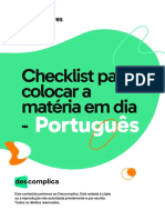 Checklist para Colocar A Matéria em Dia - Português