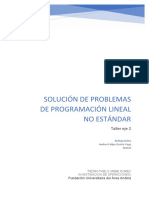 Solución de Problemas de Programación Lineal No Estándar 2