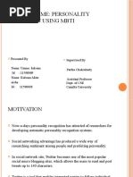 Project Name: Personality Prediction Using Mbti