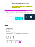 Materi Menyelesaikan Sistem Persamaan Linear Dengan Matriks