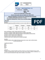 8º ANO- Matemática- PET III