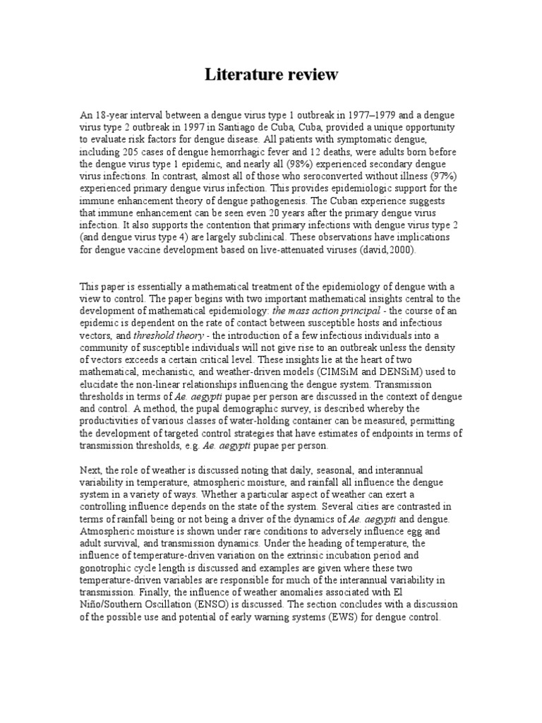 Literature review Infection Public Health Free 30day Trial Scribd