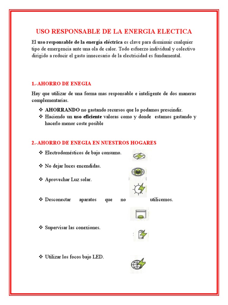 Uso Responsable de la Energía Eléctrica | PDF | Tecnología