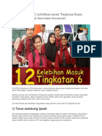 12 Kelebihan Masuk Tingkatan Enam PDF