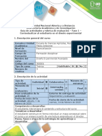 Fase 1 - Contextualizar Al Estudiante en El Diseño Experimental