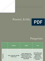 Perbandingan Resensi Kritik Dan Esai