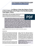 Assessment of The Effects of Keta Sea Defence Project On The Livelihoods of The People in The Keta Municipality, Volta Region, Ghana