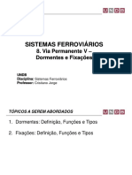 Sistemas Ferroviários: Dormentes e Fixações