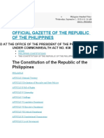 Official Gazette of The Republic of The Philippines