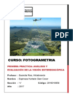 Análisis de la visión estereoscópica mediante estereogramas y práctica de fotogrametría