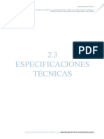 2.3 Carátula - Especificaciones Técnicas