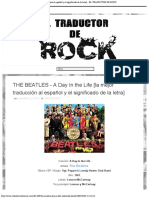 THE BEATLES - A Day in The Life (La Mejor Traducción Al Español y El Significado de La Letra) - EL TRADUCTOR DE ROCK
