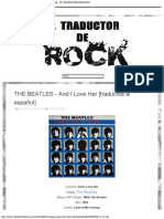 THE BEATLES - And I Love Her [traducida al español] - EL TRADUCTOR DE ROCK
