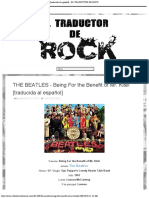 THE BEATLES - Being For The Benefit of Mr. Kite! (Traducida Al Español) - EL TRADUCTOR DE ROCK