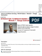 Intro To Mmwave Sensing: FMCW Radars - Module 1: Range Estimation - TI - Com Video PDF