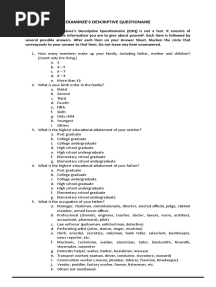 Examinee S Descriptive Question A Ire EDQ