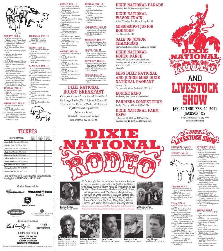 Dixie National Rodeo 2011 | PDF | Rodeo | Cattle