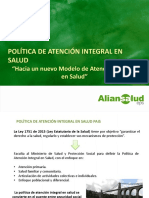 Politica Atencion Integral en Salud PAIS MIAS RIAS