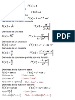 Derivadas de X