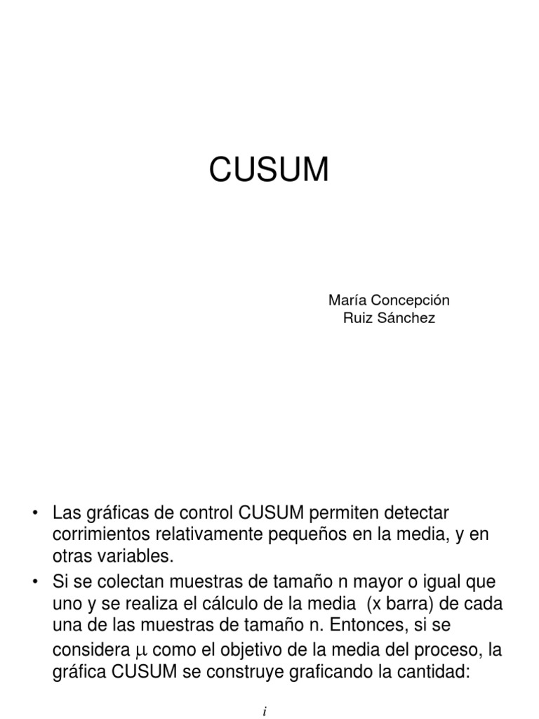 Gráficas CUSUM para Control de Procesos | PDF | Science | Ciencia y ...